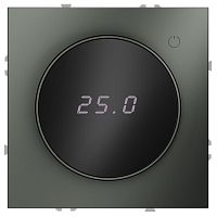 Терморегулятор электронный S70 с индикацией и датчиком для теплого пола механизм титан Voltum VLS070106