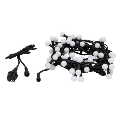 Гирлянда светодиодная "Мультишарики" 10м d17.5мм 80LED RGB 5Вт IP65 провод черн. каучук Neon-Night 303-679 фото 4