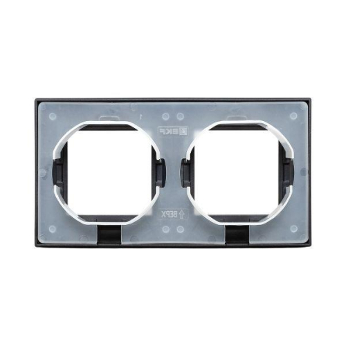 Рамка 2-м Эпика IP44 пластик черн. EKF UP1-FPB-02-44 фото 4