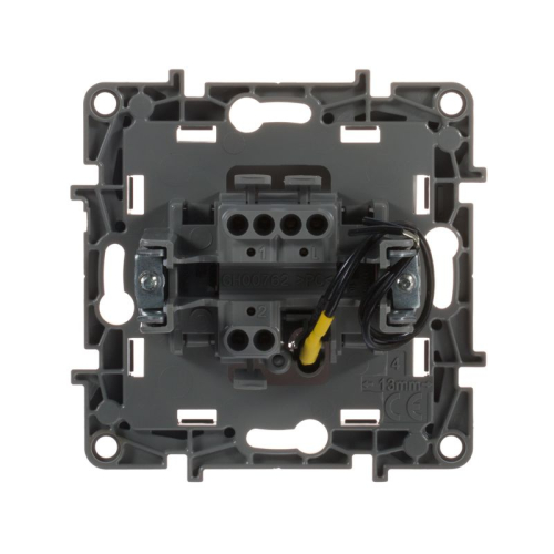 Переключатель 1-кл. СП Etika Plus 10А IP20 250В 10AX с подсветкой безвинтов. зажимы механизм бел. IEK 672215 фото 3