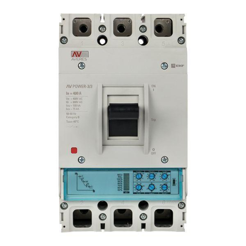 Выключатель автоматический 400А 100кА AV POWER-3/3 ETU2.0 AVERES EKF mccb-33-400H-2.0-av фото 2