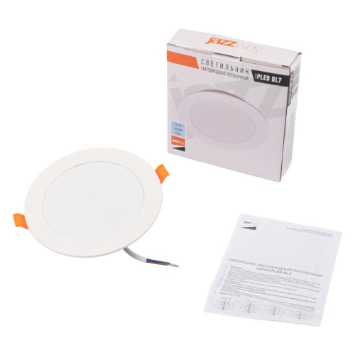 Светильник светодиодный PLED DL7 10Вт 6500К IP54 850лм WH встраив. бел. Pro JazzWay 5069046 фото 4 Светильник светодиодный PLED DL7 10Вт 6500К IP54 850лм WH встраив. бел. Pro JazzWay 5069046 фото 4