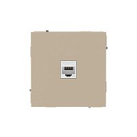 Розетка компьютерная 1-м KANT RJ45 кат.5E без шторки ванильн. марципан DKC 7015663