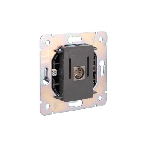 Розетка телевизионная TV СП ROUND MIELE титан Kranz KR-78-0723-2 фото 6