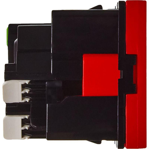 Розетка 2мод. 16А 250В 45град. с заземл. защ. шторки безвинт. зажимы красн. ИЭК Leg 4525059 фото 3