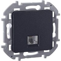 Розетка телефонная Inspiria RJ11 механизм антрацит IEK 673823