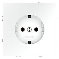 Розетка 1-м СП S70 16А с заземл. механизм бел. матов. Voltum VLS040102