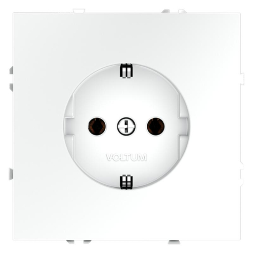 Розетка 1-м СП S70 16А с заземл. механизм бел. матов. Voltum VLS040102 Розетка 1-м СП S70 16А с заземл. механизм бел. матов. Voltum VLS040102
