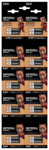 Элемент питания алкалиновый AAA/LR03 (блист. 2штх10) отрывной набор HBDC (уп.20шт) Opticell 5050002/6050002
