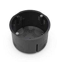 Коробка установочная 68х47 двухкомпонентн. для сплошных стен черн. Промрукав 60-0710-9005См