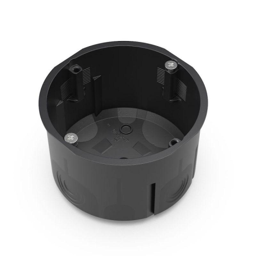 Коробка установочная 68х47 двухкомпонентн. для сплошных стен черн. Промрукав 60-0710-9005См