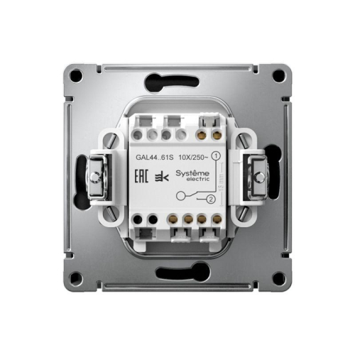 Переключатель 1-кл. ArtGallery IP44 10AX быстрозажим. клем. механизм карбон SE GAL441061S фото 3 Переключатель 1-кл. ArtGallery IP44 10AX быстрозажим. клем. механизм карбон SE GAL441061S фото 3