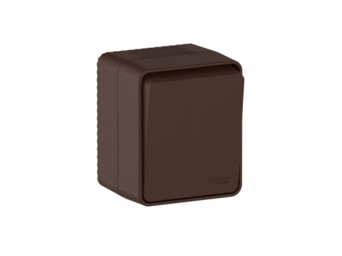 Выключатель кнопочный 1-кл. ОП AtlasDesign PROFI IP54 10AX корич. SE ATN546015 фото 2