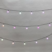 Гирлянда светодиодная "Шарики" 5м d25мм 25LED RGB ПВХ темн. зел. Neon-Night 303-550