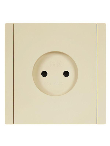 Розетка 1-м СП FORTE&PIANO FP417 10А без заземл. защ. шторки винт. крепл. ваниль IEK FP-R13-10-K10 фото 2
