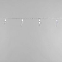 Гирлянда светодиодная "Сосульки" 1.5м 10LED бел. 0.1Вт IP20 провод ПВХ прозр. элементы питания 2хAA (не в компл.) Neon-Night 303-094
