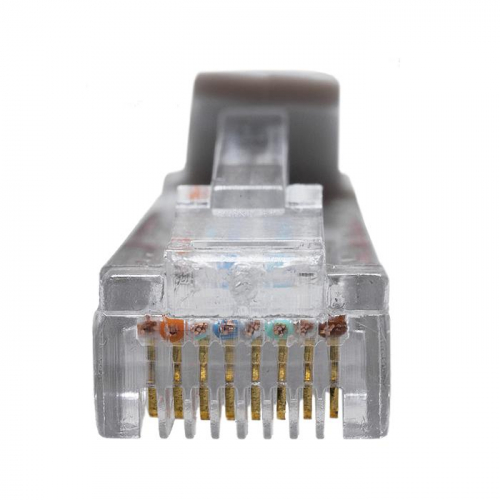 Патч-корд UTP 5e 4х2 26AWG (7х0.16мм) Cu LSZH 5м сер. SUPRLAN 10-0145 фото 4