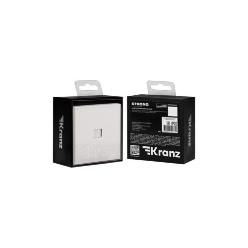 Розетка компьютерная СП STRONG MIELE RJ45 кат.6 жемчуг Kranz KR-78-0724-4 фото 5
