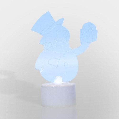 Фигура светодиодная "Снеговик с подарком 2D" 1LED RGB 0.1Вт IP20 на подставке элементы питания 3хAG13(LR44) (в компл.) Neon-Night 501-054 фото 5
