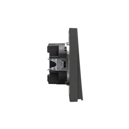 Выключатель 1-кл. СП STRONG MIELE 10А возвратный графит Kranz KR-78-0712-6 фото 4