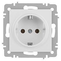 Розетка Accent 6-202-01М 2P+E Schuko 16А-250В IP20 СУ бел. матов. Intro Б0063681