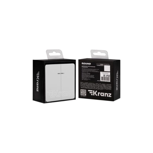 Выключатель 2-кл. СП ROUND MIELE 10А с подсветкой перламутр Kranz KR-78-0714-1 фото 7