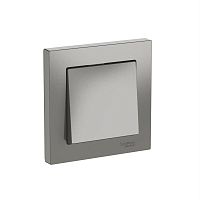 Выключатель 1-кл. AtlasDesign (сх. 1) 10AX быстрозажим. клем. в сборе сталь SE ATN000912S