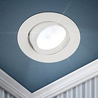 Светильник встраиваемый алюм. KL86 WH MR16/GU5.3 бел. Эра Б0054350