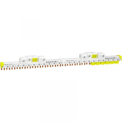 Шинка гребенчатая Acti9 3(P+N) (NL1NL2NL3…(шаг 9мм)) для iDPN iCV40 iDIFK 63А 24мод. с ввод. SchE A9XPP724