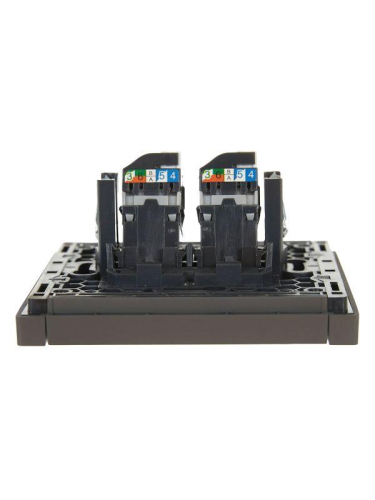Розетка компьютерная 2-м RJ45 кат.5E FORTE&PIANO FP333 сер. IEK FP-K20-1-K03 фото 3