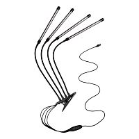 Светильник светодиодный "КРИСТАЛЛ" CTL2-USB-bl Agro 4х10Вт IP40 для растений спектр 4 плафона на прищепке пульт на шнуре красн./син. ФАZА 5068810