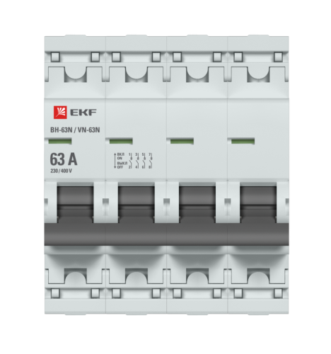 Выключатель нагрузки 4п 63А ВН-63N PROxima EKF S63463 фото 2