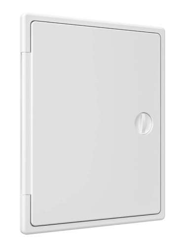 Люк-дверца ревизионная накладная 200х250мм с ручкой-задвижкой АБС бел. EVECS ЛТ2025П фото 2