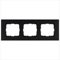 Рамка 3-м G-Metal метал. алюм. черн. Black Jasmart G1003AB