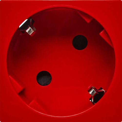 Розетка 2мод. 16А 250В 45град. с заземл. защ. шторки безвинт. зажимы красн. ИЭК Leg 4525059 фото 2