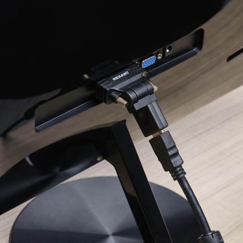 Переходник штекер DVI-D - гнездо HDMI поворотный Rexant 17-6812 фото 4