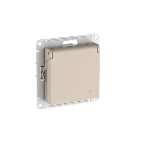 Розетка AtlasDesign 16А IP20 с заземл. защ. шторки с крышкой быстрозажим. клем. механизм песочн. SE ATN001246S Розетка AtlasDesign 16А IP20 с заземл. защ. шторки с крышкой быстрозажим. клем. механизм песочн. SE ATN001246S