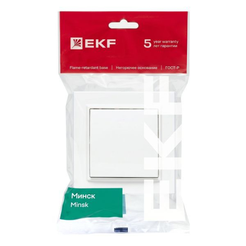 Выключатель 1-кл. СП Минск 10А перекрестный бел. Basic EKF ERV10-125-10 фото 8