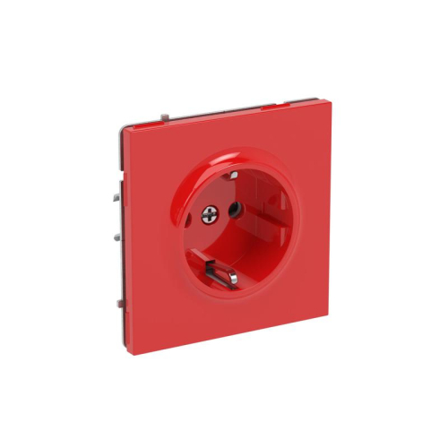 Розетка силовая KANT 2P+E защ. шторки красн. сатин DKC 7001003 фото 2 Розетка силовая KANT 2P+E защ. шторки красн. сатин DKC 7001003 фото 2