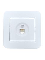 Розетка телефонная евро 1-м СП ASTI IP20 RJ11 в сборе бел. LEZARD 7081-0202-137