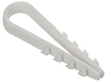 Дюбель-хомут 5х10мм для круглого кабеля нейлон бел. (уп.100шт) GENERICA UDH13-05-10-100-K01-G