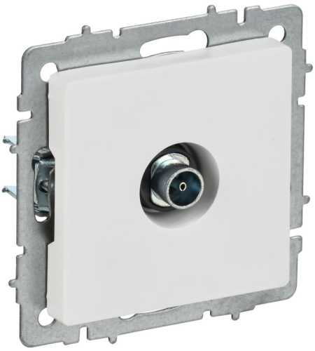 Розетка телевизионная оконечная TV СП BRITE РТВ11-0-БрАБ механизм арктич. бел. IEK BR-A10-O-K91 Розетка телевизионная оконечная TV СП BRITE РТВ11-0-БрАБ механизм арктич. бел. IEK BR-A10-O-K91