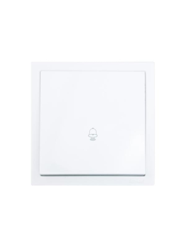 Кнопка звонка СП ZIMA IP20 безвинт. зажим бел. LEZARD 704-0288-103QC