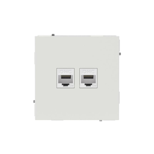 Розетка компьютерная 2-м KANT RJ45 кат.5E без шторки бел. песок DKC 7010664 Розетка компьютерная 2-м KANT RJ45 кат.5E без шторки бел. песок DKC 7010664
