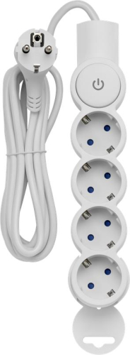 Удлинитель 4х3м с заземл. 10А IP20 ПВС 3х0.75 с выкл. защ. шторки REV 32014 4 фото 3 Удлинитель 4х3м с заземл. 10А IP20 ПВС 3х0.75 с выкл. защ. шторки REV 32014 4 фото 3