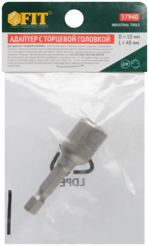 Насадка для шурупов и болтов с 6-гр.головкой Профи d10мм L48мм FIT 57940 фото 4