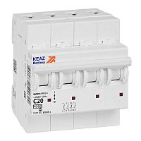 Выключатель автоматический модульный 4п C 20А OptiDin BM63-4C20-4.5-УХЛ3 КЭАЗ 326822