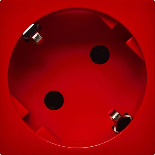 Розетка 2мод. 16А 250В 45град. с заземл. без защ. шторок безвинт. зажимы красн. ИЭК Leg 4525058 фото 2