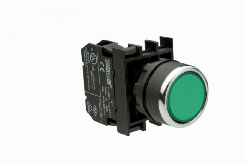 Кнопка нажимная круглая зел. (2НО) EMAS B101DY Кнопка нажимная круглая зел. (2НО) EMAS B101DY
