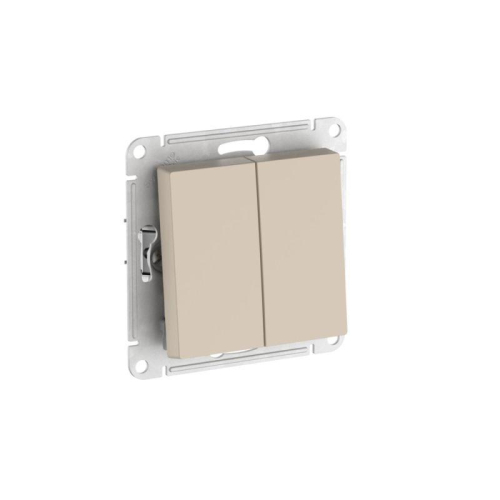 Переключатель 2-кл. AtlasDesign (сх. 6/2) 10AX быстрозажим. клем. механизм песочн. SE ATN001265S